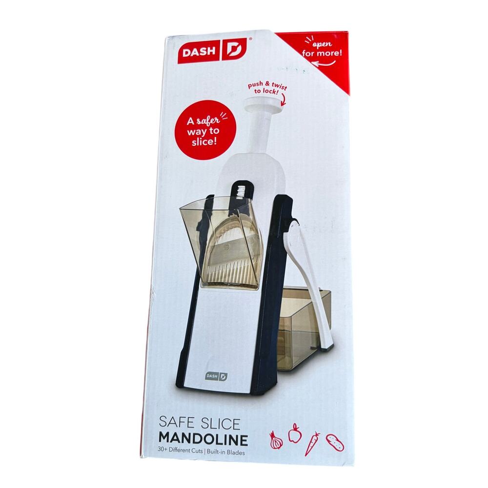 Dash Safe Slice Mandoline Vegetable Slicer 30+ Cuts Built-In Blades NIB